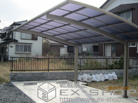 のカーポート メジャーポートII Rタイプ 積雪〜20cm対応
幅=3,000mm 施工例