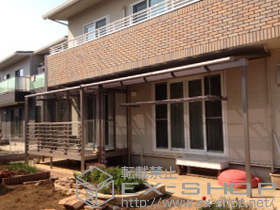 のテラス囲い・サンルーム ほせるんですII F型 ハーフ囲いタイプ+ライザーテラスII　F型 施工例