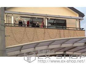 のバルコニー・ベランダ屋根 ヴェクターテラス R型 屋根タイプ 連棟 積雪〜20cm対応 施工例