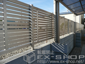 のフェンス・柵 エクスラインフェンス5型 自由柱施工 施工例