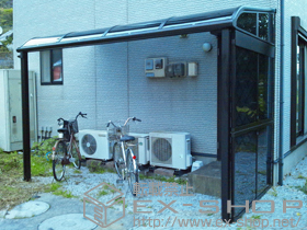 のテラス屋根 ヴェクターテラス R型 テラスタイプ 単体 積雪〜20cm対応 施工例