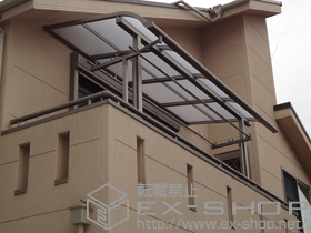 のバルコニー・ベランダ屋根 ライザーテラスII R型 屋根タイプ 単体 積雪〜20cm対応 施工例