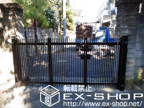 の門扉 ハイ千峰 3枚折戸（キャスターなし） 施工例