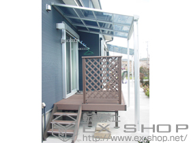 のテラス屋根 ライザーテラスII F型 テラスタイプ 単体 積雪〜20cm対応 施工例