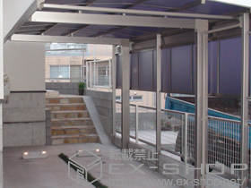 のカーポート キューブポート 積雪〜20cm対応+キューブポート用 サイドパネル 施工例