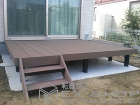 のウッドデッキ リウッドデッキ 200＋リウッドステップ5型 Ｓタイプ（2段） 施工例