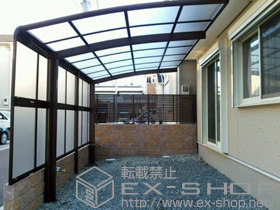 のカーポート レイナポート 積雪〜20cm対応+サイドパネル2段 51-19H 施工例