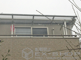 のバルコニー・ベランダ屋根 プレシオステラス R型 屋根タイプ 単体 積雪〜20cm対応 施工例