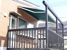 のオーニング・日よけ 彩鳥C型 ボックスタイプ 電動式 施工例