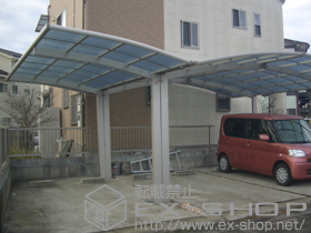 のカーポート レイナポート M合掌 積雪〜20cm対応 施工例