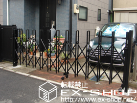 のカーゲート トリップゲート PB型 ノンレール 片開き 施工例