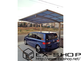 のカーポート レイナポート　積雪〜20cm対応＋着脱式サポート　ハイルーフ用　2本入り 施工例