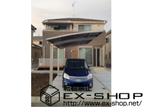 のバルコニー・ベランダ屋根 ヴェクターテラス F型 屋根タイプ 単体　積雪〜20cm対応 施工例