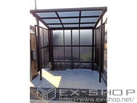 のサイクルポート・駐輪場 カーブパークシグマIII パネル3面囲い 積雪〜20cm対応 施工例