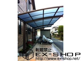 のカーポート レイナポート 延長 積雪〜20cm対応＋収納式物干し 標準 2本入 施工例