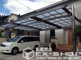 のカーポート マルチスクエア フラット屋根 レギュラー合掌 両支持タイプ 積雪〜20cm対応 施工例