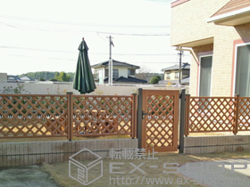 のフェンス・柵 ステイウッドフェンスM1型 間仕切りタイプ 施工例