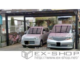 のカーポート エフルージュ ツイン 積雪〜20cm対応 積雪〜20cm対応+斜め切詰前枠 施工例