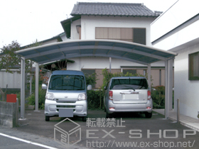 のカーポート レイナツインポート 積雪〜20cm対応+屋根ふき材補強部品 施工例