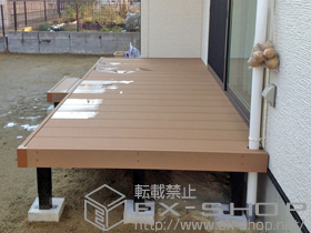 のウッドデッキ リウッドデッキ 200 単体+独立式リウッドステップ2型 施工例