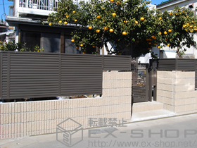のフェンス・柵 プリレオR9型フェンス フリーポールタイプ 施工例