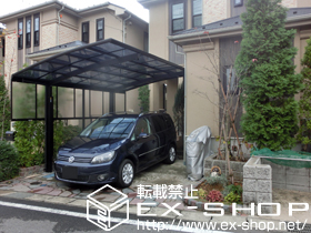 のカーポート レイナポート 積雪〜20cm対応＋レイナポート サイドパネル＋着脱式サポート 施工例