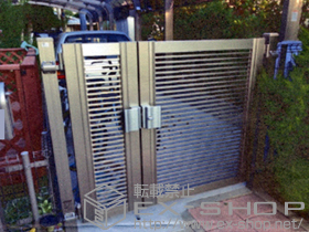 の門扉 プリレオR1型 親子開き 柱使用 施工例