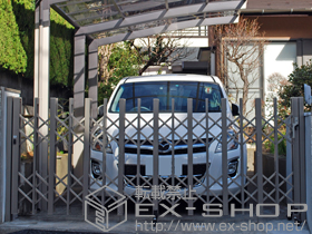 のカーゲート アルシャインII HW型Aタイプ ノンレール 片開き 施工例