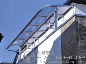 のバルコニー・ベランダ屋根 ヴェクターテラス R型 屋根タイプ 単体 積雪〜20cm対応+吊り下げ物干し　標準2本入 施工例