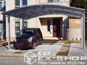 のカーポート レイナツインポート 積雪〜20cm対応＋屋根ふき材補強部品 2セット 施工例