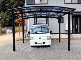 のカーポート カーブポートシグマIII ワイド 積雪〜30cm対応 施工例