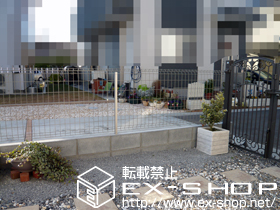 のフェンス・柵 イーネットフェンス1F型 自由柱タイプ 施工例