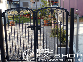 の門扉 フェスタA型門扉 両開き 柱使用 施工例