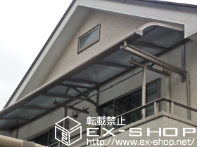 のバルコニー・ベランダ屋根 ライザーテラスII R型 ルーフタイプ 連棟 積雪〜20cm対応 施工例