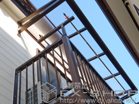 のバルコニー・ベランダ屋根 ヴェクターテラス F型 ルーフタイプ 単体 積雪〜20cm対応 施工例