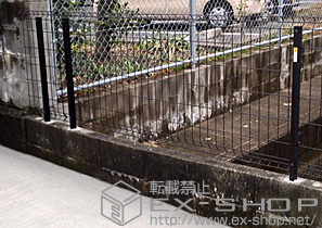 のフェンス・柵 イーネットフェンス1F型 自由柱タイプ 施工例