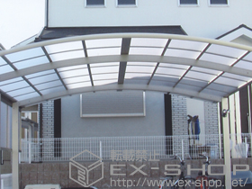 のカーポート レイナツインポート 積雪〜20cm対応+ヴェクターテラス用 側面パネル+サイドパネル 施工例