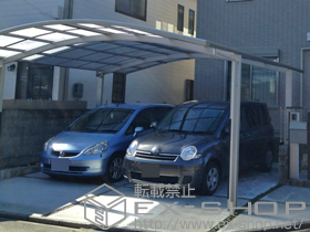 のカーポート レイナツインポート 積雪〜20cm対応+柱カバー　小　2枚入 施工例