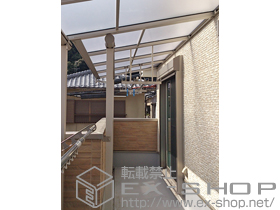 のバルコニー・ベランダ屋根 ヴェクター F型 屋根タイプ 単体 積雪〜20cm対応+吊り下げ物干し 標準 2本入 施工例