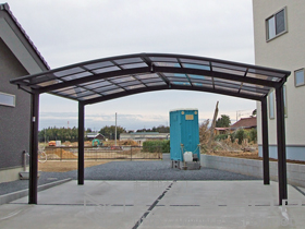 のカーポート カーブポートシグマIII M合掌 積雪〜30cm対応 施工例