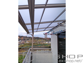 のバルコニー・ベランダ屋根 ライザーテラスII F型 屋根タイプ 単体 積雪〜20cm対応 施工例