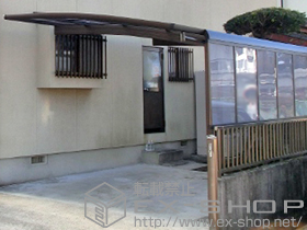 のカーポート レイナポート 縦連棟 積雪〜20?対応+サイドパネル 1段（Ｈ1,000mm） 施工例