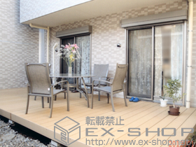 のウッドデッキ リコステージII 連棟 施工例