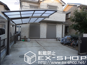 のカーポート カーブポートシグマIII 積雪〜20cm対応＋柱・梁化粧材セット ＋枠廻り化粧材セット 施工例