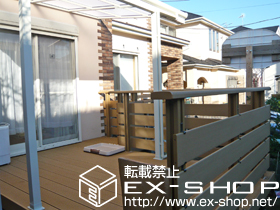 のウッドデッキ リコステージII＋ボードラインフェンス 施工例