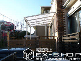 のテラス屋根 パワーアルファ F型 テラスタイプ 単体 積雪〜30cm対応 施工例