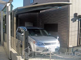 LIXIL リクシル(トステム)のカーポート カーブポートシグマIII　積雪～30cm対応 施工例