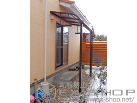 のテラス屋根 ライザーテラスII R型 1500 テラスタイプ 単体 積雪〜50cm対応+吊り下げ物干し　ロング　2本入 施工例