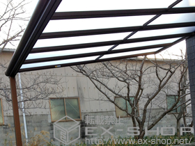 のテラス屋根 ヴェクターF型 テラスタイプ 単体 積雪〜20cm対応 施工例