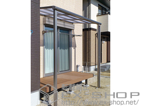 のテラス屋根 ライザーテラスII F型 テラスタイプ 単体 積雪〜20?対応 施工例